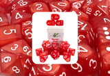 SET OF 15 DICE: MARBLE RED ARCH'D4 (Special Order)