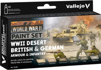 VALLEJO: GAME COLOR DESERT BRITISH & GERMAN ARMOUR & INFANTRY (18ML) (Special Order)