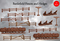 TERRAIN CRATE - BATTLEFIELD FENCES AND HEDGES (Special Order)