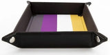 FOLD UP DICE VELVET TRAY PRIDE NONBINARY (Special Order)