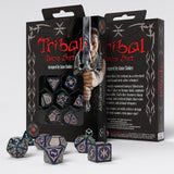 TRIBAL DICE SET: BLUE-GREEN AND BEIGE (Special Order)