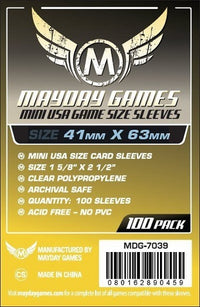 STANDARD MINI USA SLEEVES 41MM X 63MM 100CT (Special Order)