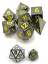 LD MINI METAL GLOSSY BLACK YELLOW NUMBERS (Special Order)