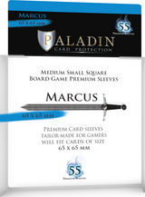 B&D PALADIN PREMIUM SLEEVES MEDIUM SMALL SQUARE MARCUS 65MM X 65MM 55CT (Special Order)