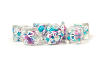RESIN 7 DICE SET PEARL GRADIENT PRPL/TEAL/WHT 16MM (Special Order)