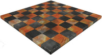 CHESSBOARD: DUSKY BLACK/FIRE LEATHERETTE 14.5" (Special Order)