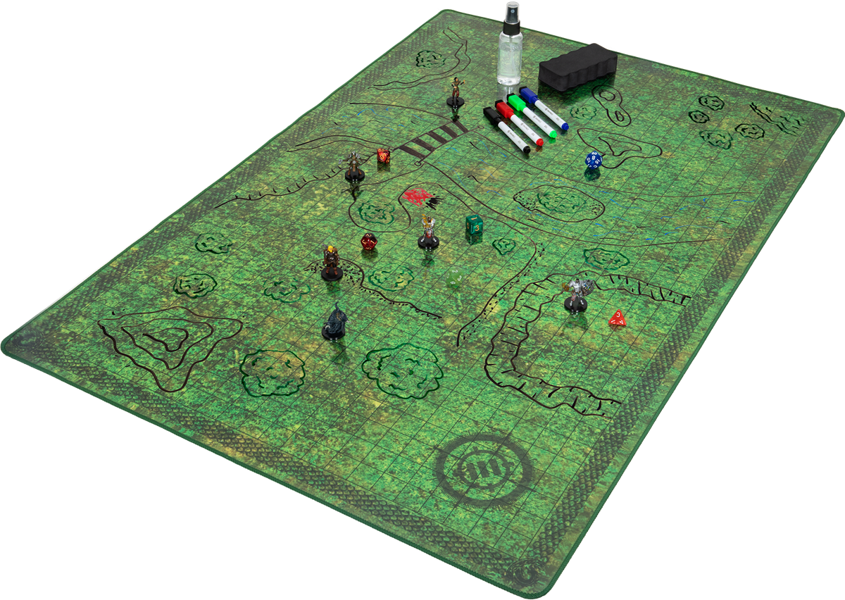 AP ENHANCE TABLETOP DELUXE RUBBER RPG GRID MAT CAMPAIGN KIT - GRASS (Pre-Order)