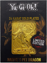 YU-GI-OH! LIMITED EDITION 24K GOLD PLATED HARPIE'S PET DRAGON METAL CARD (Special Order)