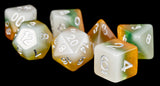 RESIN 7 DICE SET KIWI 16MM (Special Order)