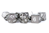METAL 7 DICE SET STERLING GRAY 16MM (Special Order)
