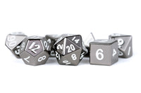 METAL 7 DICE SET STERLING GRAY 16MM (Special Order)