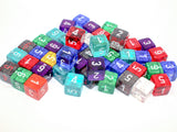TRANSLUCENT D6 BAG OF 50 ASSORTED (Special Order)
