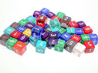 TRANSLUCENT D6 BAG OF 50 ASSORTED (Special Order)