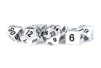 METAL 7 DICE SET SILVER 16MM (Special Order)