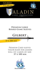 B&D PALADIN PREMIUM SLEEVES LARGE GILBERT 57MM X 100MM 55CT (Special Order)