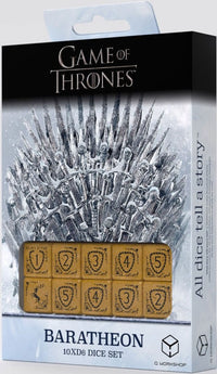 GAME OF THRONES BARATHEON 10XD6 DICE SET (Special Order)