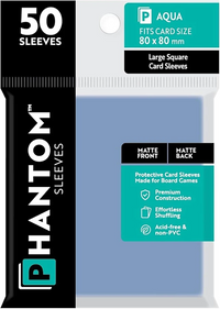 PHANTOM SLEEVES MATTE AQUA SIZE (80MM X 80MM) (Special Order)