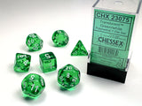 TRANSLUCENT 7-DIE SET GREEN/WHITE (Special Order)