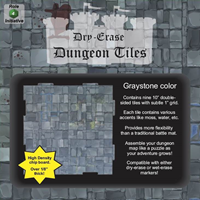 DUNGEON TILES - GRAYSTONE: 9 X 10" SQUARES (Special Order)