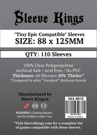 SK 'TINY EPIC COMPATIBLE' SLEEVES 88MMX125MM 110CT (Special Order)
