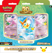 (PRE-ORDER) COMBO OF TWO POKEMON 30TH CELEBRATION BATTLE DECKS ESPEON EX/ UMBREON EX