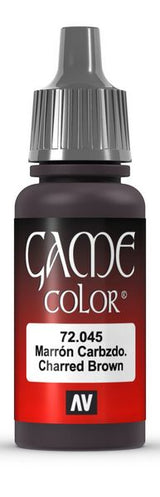 VALLEJO: GAME COLOR CHARRED BROWN 18ML (Special Order)