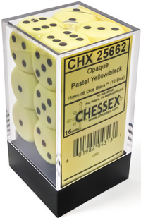 OPAQUE 12D6 PASTEL YELLOW/BLACK 16MM (Special Order)