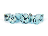 RESIN 7 DICE SET FLASH BLUE 16MM (Special Order)