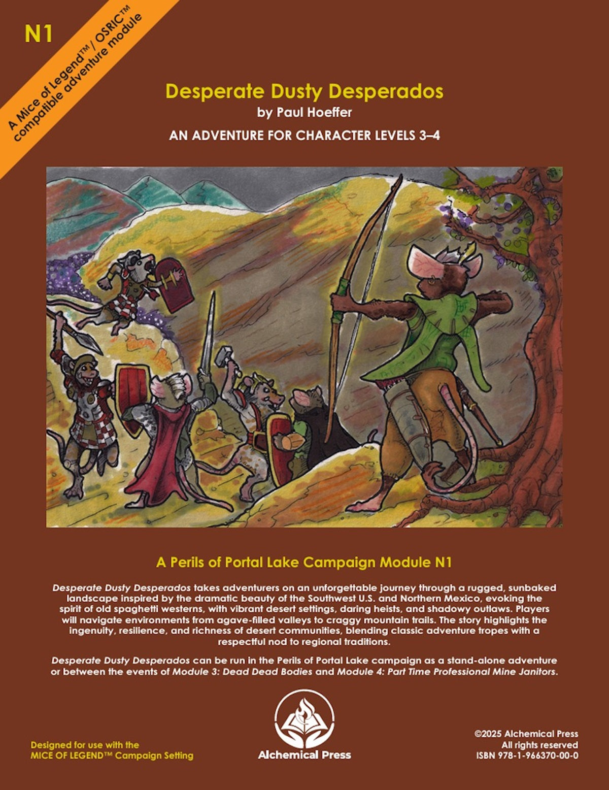 MICE OF LEGEND: PERILS OF PORTAL LAKE MODULE N1 DESPERATE DUSTY DESPERADOS (Pre-Order)