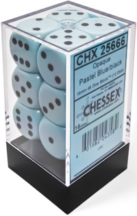 OPAQUE 12D6 PASTEL BLUE/BLACK 16MM (Special Order)