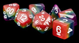 RESIN 7 DICE SET RAINBOW 16MM (Special Order)