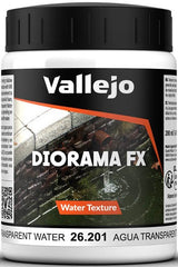 VALLEJO: DIORAMA TEXT. TRANSPARENT WATER COLORLESS 200ML (Special Order)