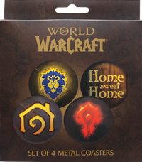 WORLD OF WARCRAFT - SET OF FOUR PRINTED METAL COASTERS (Pre-Order)