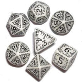 ELVEN DICE SET: WHITE/BLACK (Special Order)
