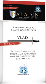B&D PALADIN PREMIUM SLEEVES LARGE C VLAD 61MM X 103MM 55CT (Special Order)