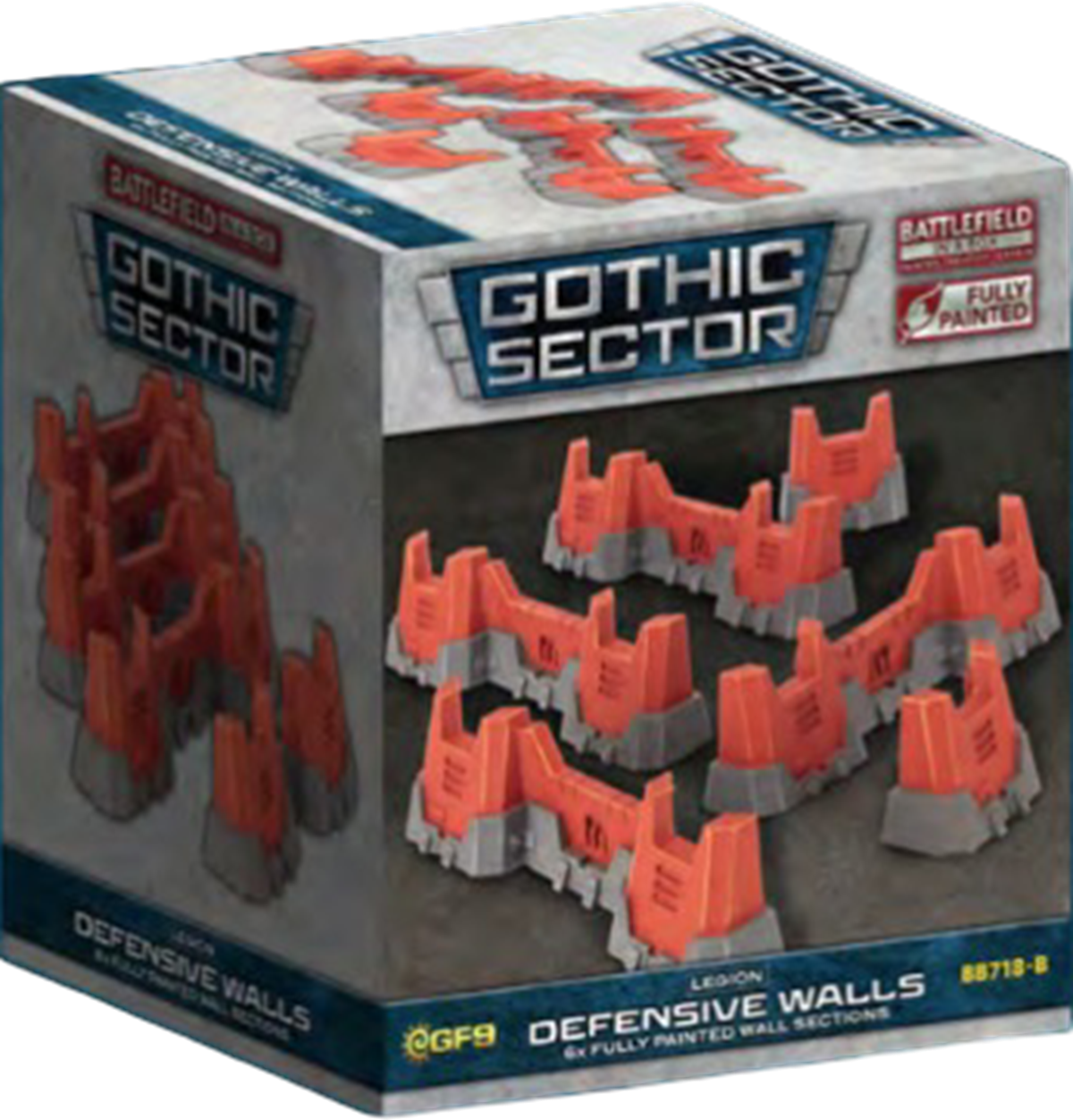 BATTLEFIELD IN A BOX: GOTHIC SECTOR RED LEGION DEFENSIVE WALLS (Pre-Order)