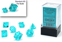 MINI TRANSLUCENT 7-DIE SET TEAL/WHITE (Special Order)
