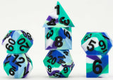 SILICONE 7 DICE SET SHARP EDGE PRIDE GAY MEN (Special Order)