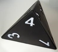 FOAM DICE D4 BLACK (Special Order)