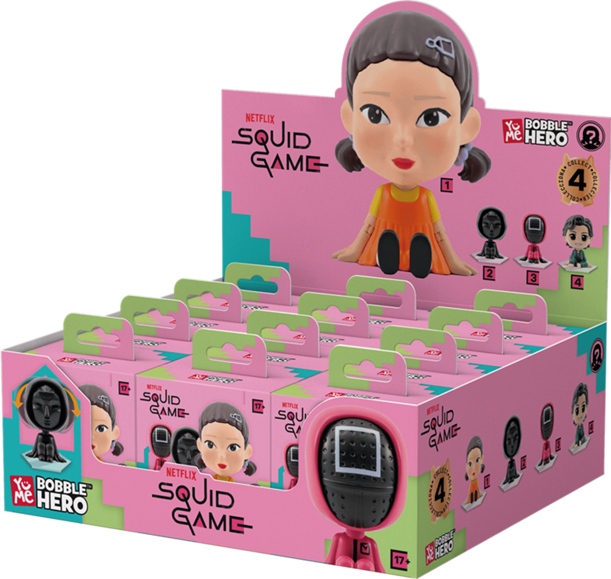 SQUID GAME YUME BOBBLE HERO WINDOW BOX PDQ 12CT ASSORTMENT (Pre-Order)