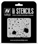 VALLEJO: HOBBY STENCIL SPLASH AND STAINS (Special Order)