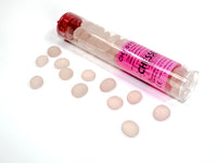 GLASS STONES CRYSTAL FROSTED PINK QTY 40 5.5" TUBE (Special Order)