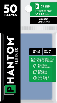 PHANTOM SLEEVES MATTE GREEN SIZE (56MM X 87MM) (Special Order)