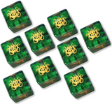 ELDER DICE BRAND OF CTHULHU GLASS/WAX D6 SET (Special Order)