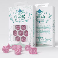 ELVISH SHIMMERING PINK/WHITE DICE SET (Special Order)