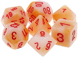 TMG DICE SCARAB'S BLOOD WHITE JADE OPAQUE (Special Order)
