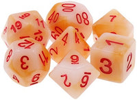 TMG DICE SCARAB'S BLOOD WHITE JADE OPAQUE (Special Order)