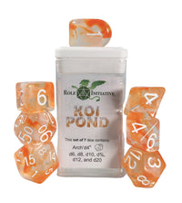 SET OF 7 DICE: DIFFUSION KOI POND ARCH'D4 (Special Order)