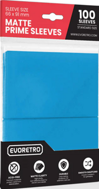 ER MATTE CARD SLEEVES STANDARD SIZE 66X91MM LIGHT BLUE 100PK (Special Order)