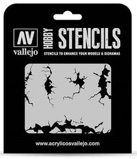 VALLEJO: HOBBY STENCIL CRACKED WALL (Special Order)